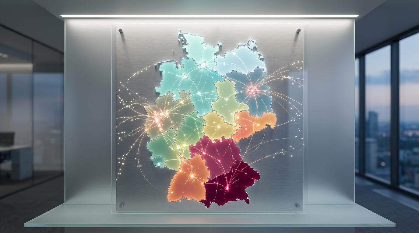 Infografik zur bevölkerung mit migrationshintergrund in deutschen Bundesländern.